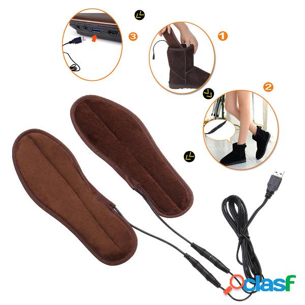 Solette riscaldate elettriche unisex USB per scarpe Solette