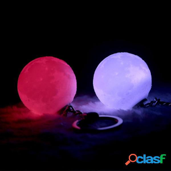 Stampa 3D Moon Light portatile Portachiavi Colorful LED