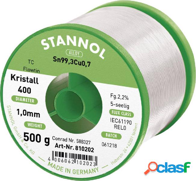 Stannol Flowtin TC Stagno senza piombo Bobina Sn99,3Cu0,7