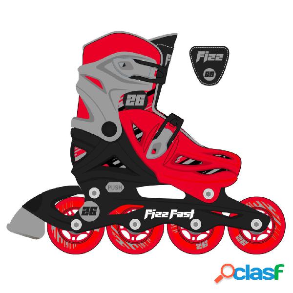Street Surfing Pattini in Linea Fizz Rosso e Nero S 31-34
