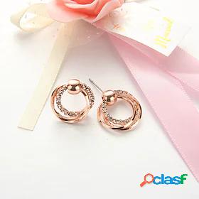 Stud Earrings Twist Circle Ladies Simple Fashion European