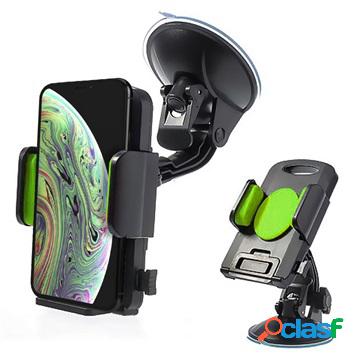 Supporto da Auto Universale per Smartphone / Tablet - Verde