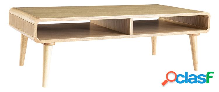 Tavolino basso scandinavo quercia chiara L120 cm COPENHAGUE