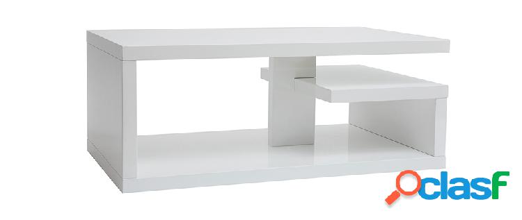 Tavolo basso design laccato bianco L100 cm HALTON