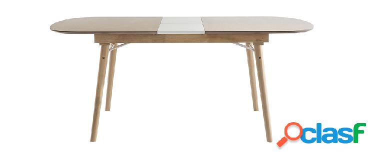 Tavolo da pranzo allungabile in legno chiaro L150-180 cm