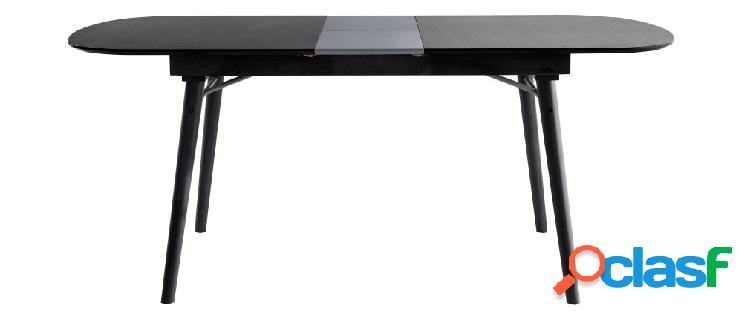 Tavolo da pranzo allungabile in legno nero L150-180 cm