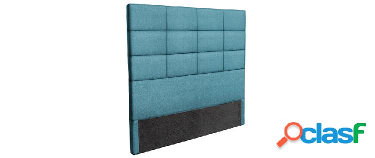 Testiera del letto moderna in tessuto blu anatra 140cm