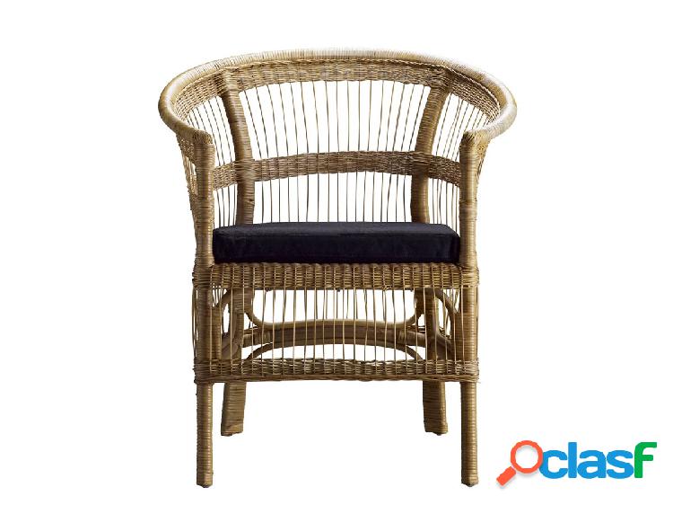 Tine K Home Palmachair Sedia in Rattan con Cuscino