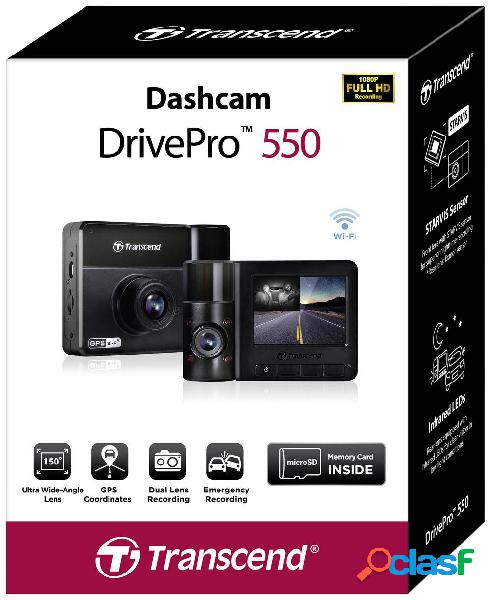 Transcend DrivePro 550B Dashcam con GPS Max. angolo di