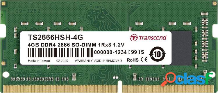 Transcend TS2666HSH-4G Modulo memoria Laptop 4 GB 1 x 4 GB
