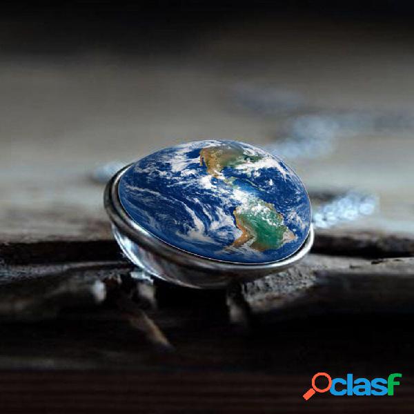 Trendy Personality Universe Planet Time Gem Collana a catena