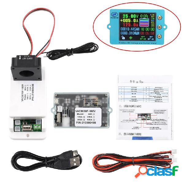 VAC8610F 100V/500A Wireless Amperometro Voltmetro Batteria