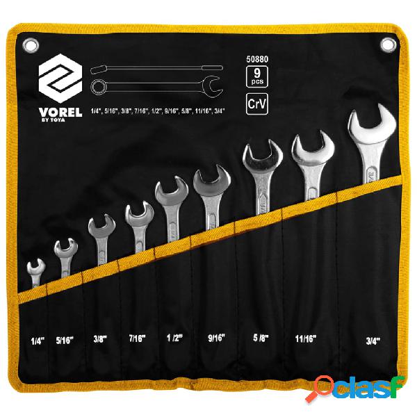 VOREL Set Chiavi Combinate 9 pz 6-19 mm