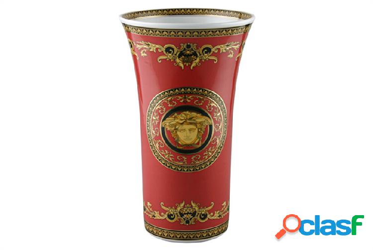 Versace Vaso Medusa porcellana nero oro rosso