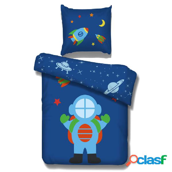 Vipack Set Copriletto Design Astronauta 195x85 cm in Cotone