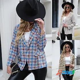 Womens Blazer Fall Spring Daily Regular Coat Warm Regular