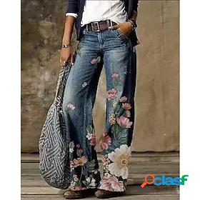 Womens Casual / Sporty Print Chinos Full Length Pants