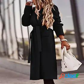 Womens Coat Fall Winter Street Daily Going out Long Coat