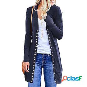 Womens Coat Spring Summer Street Daily Going out Long Coat V