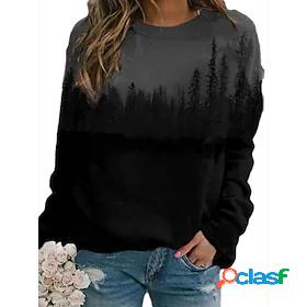 Women's Color Block Hoodie Sweatshirt Other Prints Daily