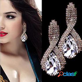 Womens Drop Earrings AAA Cubic Zirconia Drop Pear Cut