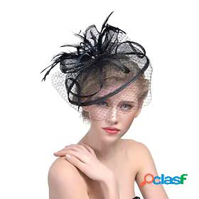 Women's Hair Clip Party Party Headwear Solid Color / Black /