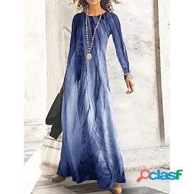 Womens Maxi long Dress A Line Dress Blue Red Yellow Long