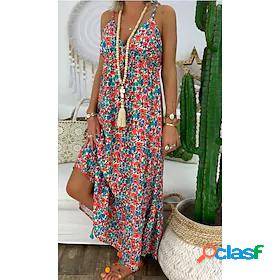 Womens Maxi long Dress Swing Dress Light Blue Red Navy Blue