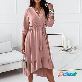 Women's Midi Dress A Line Dress Green Black Pink Light Blue