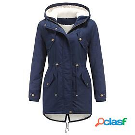 Womens Parka Winter Daily Valentines Day Regular Coat Stand