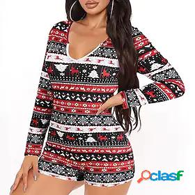 Womens Romper Floral Print Casual V Neck Casual Date Long