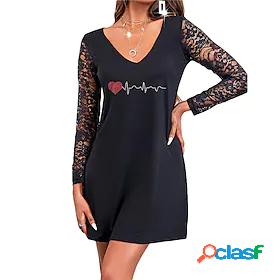 Women's Short Mini Dress A Line Dress Black Gray Light gray