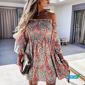 Womens Short Mini Dress Sheath Dress Blue Orange Red Long