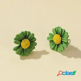 Womens Stud Earrings 3D Daisy Fashion Earrings Jewelry White