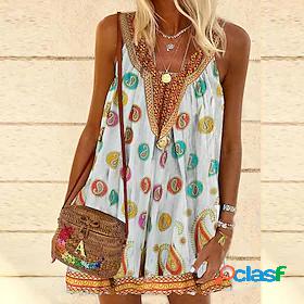 Womens Tank Top Halter Crisscross Tank Shirt Paisley V Neck