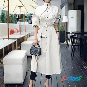 Women's Trench Coat Spring Summer Street Daily Going out