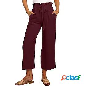 Womens Yoga Pants High Waist Pants Bottoms Wide Leg