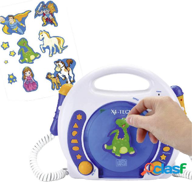 X4 Tech Bobby Joey Lettore CD per bambini CD, SD, USB incl.