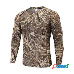 camicia da caccia leggera a maniche lunghe da uomo, da uomo,