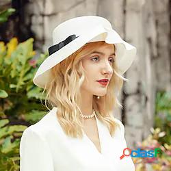 eleganti cappelli di paglia da spiaggia con fiocco 1pc per