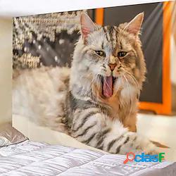 gatto carino pet arazzo da parete art decor tenda coperta