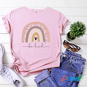 mousya be kind t-shirts women rainbow graphic colorful tees