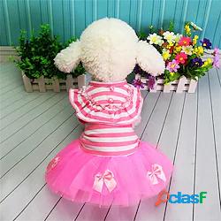 pet dog skirt teddy barboncino pastorale gonna tutu a righe