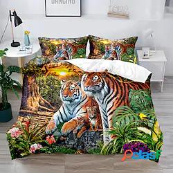 set copripiumino tigre set di biancheria da letto trapunta