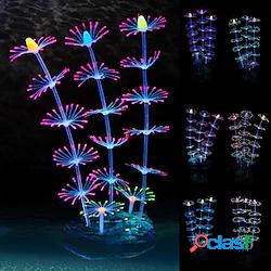 silicone simulato ornamento di corallo luminoso acquario