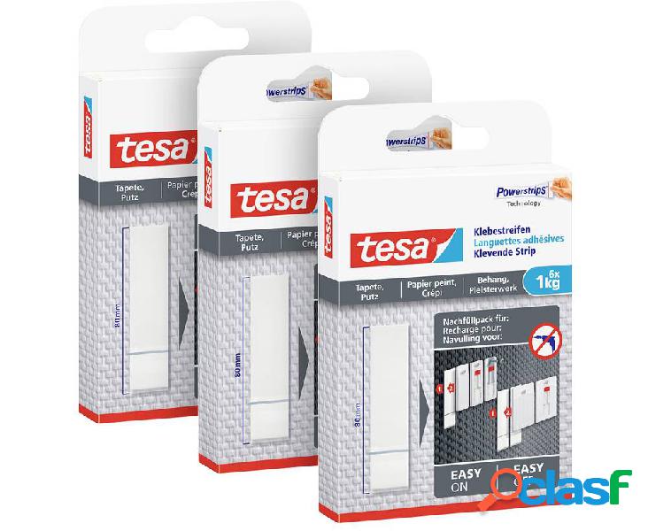 tesa 77771 Strisce in bianco per carta da parati e intonaco