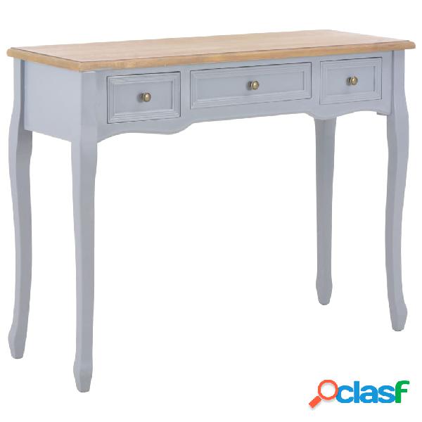 vidaXL 280045 Dressing Console Table with 3 Drawers Grey
