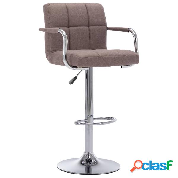 vidaXL 283418 Bar Stool Taupe Fabric