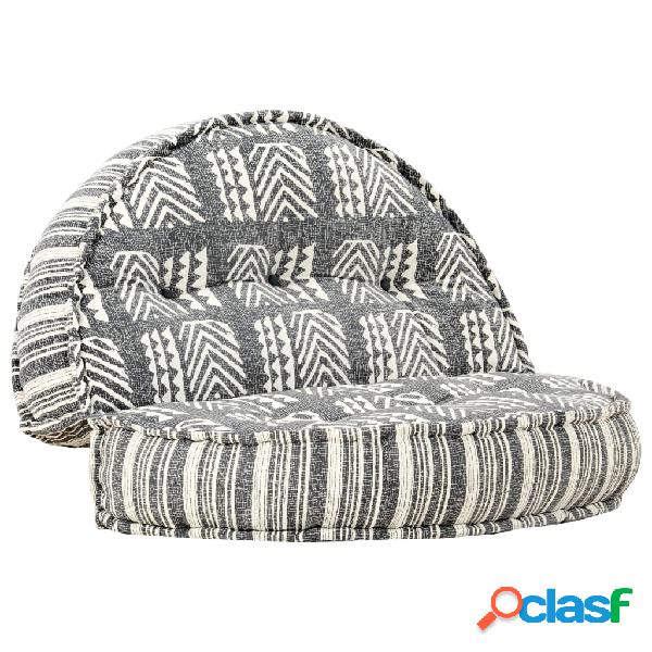 vidaXL 283788 Pouffe 100x20 cm Grey Stripe Fabric