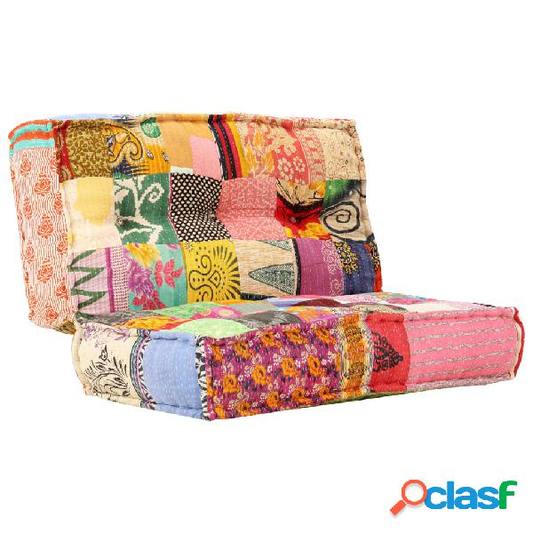 vidaXL 283792 Pouffe 100x100x20 cm Patchwork Fabric